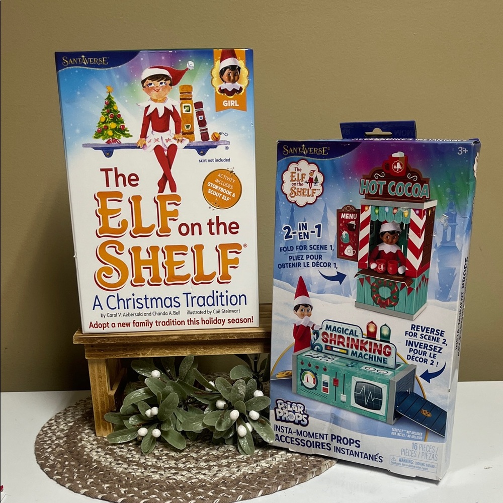 Elf on the Shelf Christmas Tradition Set of props & Girl Elf